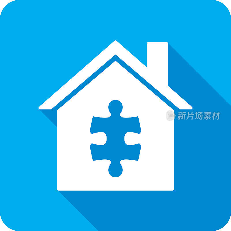 House Puzzle Piece图标剪影